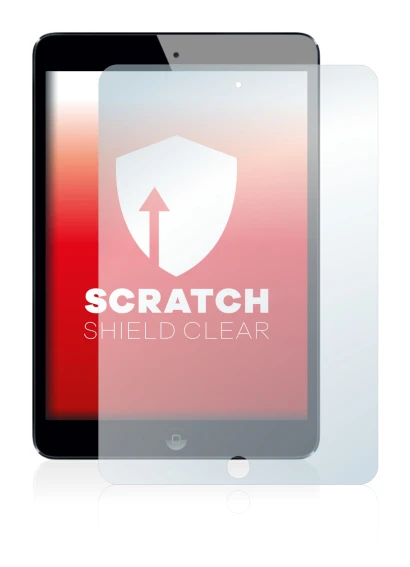 Immagine del dispositivo Apple iPad Mini 2 2013 con un'ampia varietà di protezioni per lo schermo.