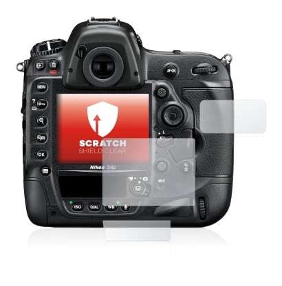 Immagine del dispositivo Nikon D4S con un'ampia varietà di protezioni per lo schermo.
