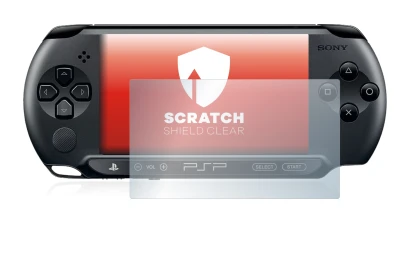 Immagine del dispositivo Sony PSP 2000 con un'ampia varietà di protezioni per lo schermo.