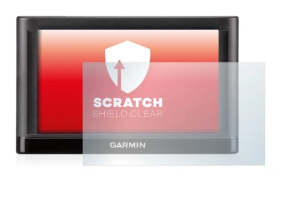 Immagine del dispositivo Garmin nüvi 55LT con un'ampia varietà di protezioni per lo schermo.