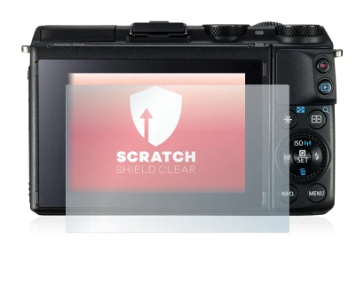 Immagine del dispositivo Canon EOS M3 con un'ampia varietà di protezioni per lo schermo.