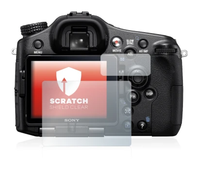 Immagine del dispositivo Sony Alpha 77 (SLT-77) con un'ampia varietà di protezioni per lo schermo.