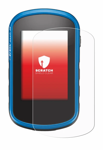 Immagine del dispositivo Garmin eTrex Touch 35 con un'ampia varietà di protezioni per lo schermo.