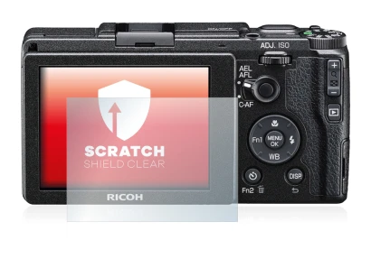 Immagine del dispositivo Ricoh GR II 2015 con un'ampia varietà di protezioni per lo schermo.