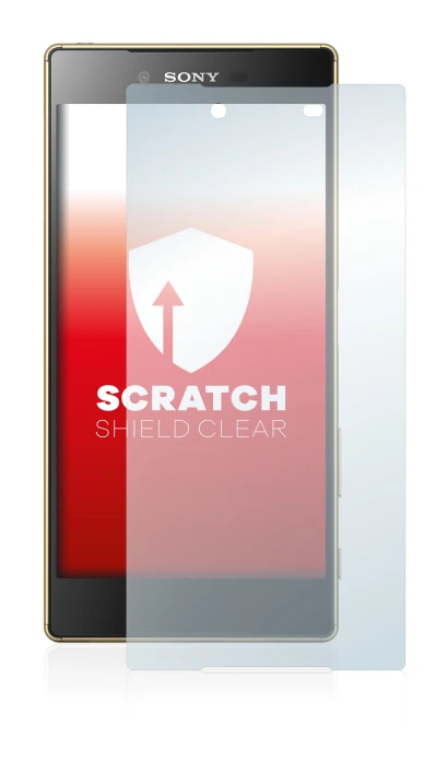 Immagine del dispositivo Sony Xperia Z5 Premium con un'ampia varietà di protezioni per lo schermo.