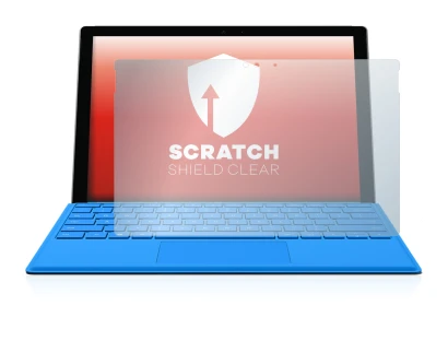 Immagine del dispositivo Microsoft Surface Pro 4 con un'ampia varietà di protezioni per lo schermo.