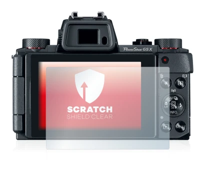 Immagine del dispositivo Canon PowerShot G5 X con un'ampia varietà di protezioni per lo schermo.