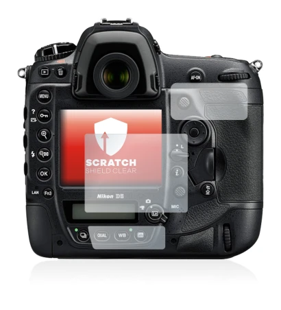 Immagine del dispositivo Nikon D5 con un'ampia varietà di protezioni per lo schermo.