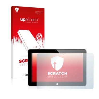 Parte frontale di una confezione del prodotto con il logo del marchio upscreen. Accanto è raffigurato il dispositivo Cube i7 S
