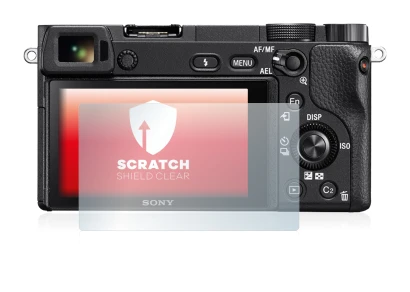 Immagine del dispositivo Sony Alpha 6300 con un'ampia varietà di protezioni per lo schermo.