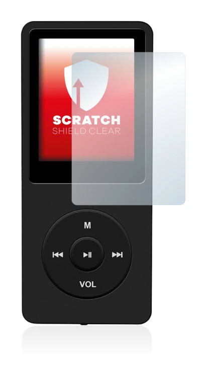 Immagine del dispositivo AGPtek 8GB MP3-Player con un'ampia varietà di protezioni per lo schermo.