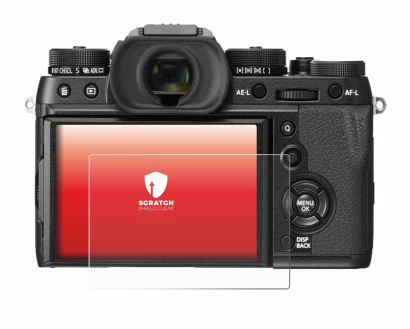 Immagine del dispositivo Fujifilm X-T2 con un'ampia varietà di protezioni per lo schermo.