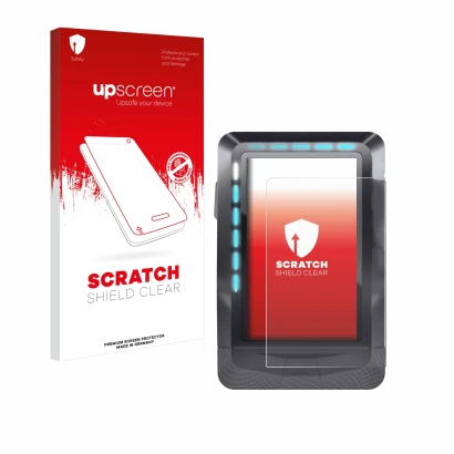 Parte frontale di una confezione del prodotto con il logo del marchio upscreen. Accanto è raffigurato il dispositivo Wahoo Ele