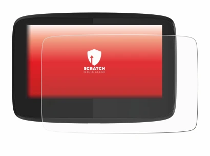 Immagine del dispositivo TomTom GO 620 con un'ampia varietà di protezioni per lo schermo.