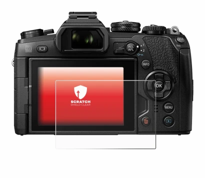 Immagine del dispositivo Olympus OM-D E-M1 Mark II con un'ampia varietà di protezioni per lo schermo.