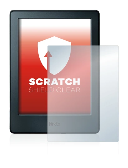 Immagine del dispositivo Amazon Kindle 2016 (8a Gen.) con un'ampia varietà di protezioni per lo schermo.