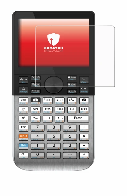 Immagine del dispositivo HP Prime con un'ampia varietà di protezioni per lo schermo.