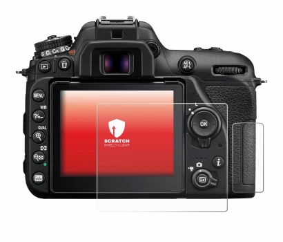 Immagine del dispositivo Nikon D7500 con un'ampia varietà di protezioni per lo schermo.