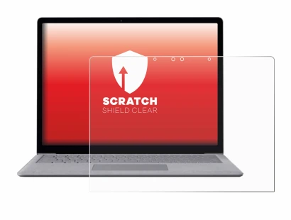 Immagine del dispositivo Microsoft Surface Laptop 1 con un'ampia varietà di protezioni per lo schermo.