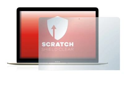 Immagine del dispositivo Apple MacBook Retina 12" (Inizio 2016) con un'ampia varietà di protezioni per lo schermo.