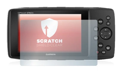 Immagine del dispositivo Garmin GPSMAP 276Cx con un'ampia varietà di protezioni per lo schermo.