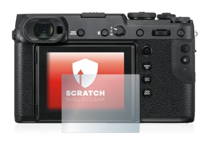 Immagine del dispositivo Fujifilm GFX 50R con un'ampia varietà di protezioni per lo schermo.