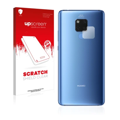 Parte frontale di una confezione del prodotto con il logo del marchio upscreen. Accanto è raffigurato il dispositivo Huawei Ma
