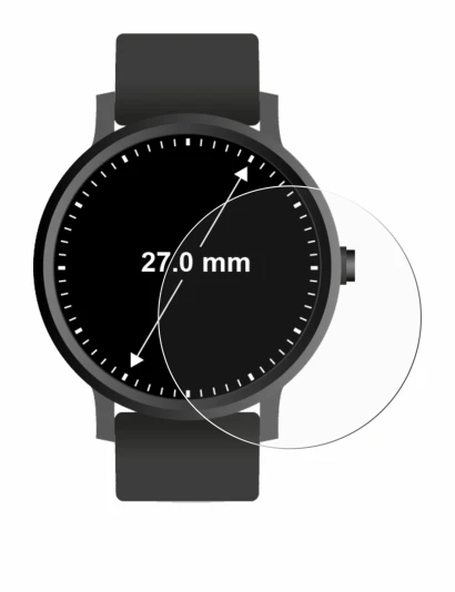 Immagine del dispositivo Circolare Displays (ø: 27 mm) con un'ampia varietà di protezioni per lo schermo.
