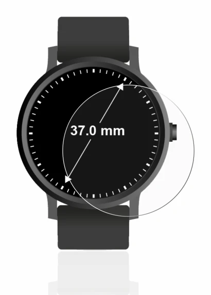Immagine del dispositivo Circolare Displays (ø: 37 mm) con un'ampia varietà di protezioni per lo schermo.