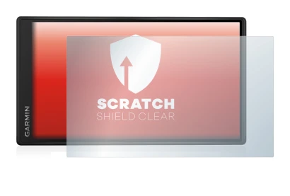 Immagine del dispositivo Garmin DriveSmart 55 con un'ampia varietà di protezioni per lo schermo.