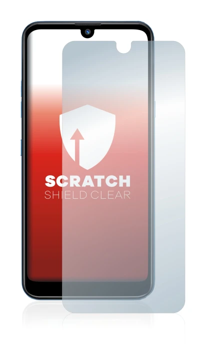 Immagine del dispositivo LG Q60 con un'ampia varietà di protezioni per lo schermo.