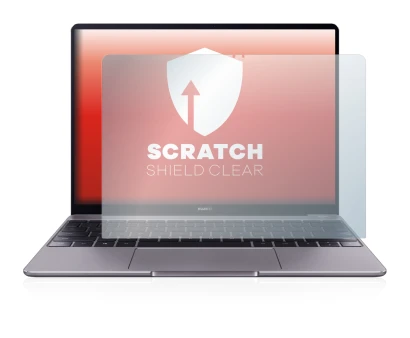 Immagine del dispositivo Huawei MateBook 13 2019 con un'ampia varietà di protezioni per lo schermo.