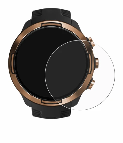 Immagine del dispositivo Suunto 9 Baro con un'ampia varietà di protezioni per lo schermo.