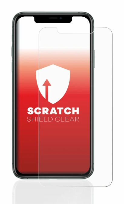 Immagine del dispositivo Apple iPhone 11 Pro Max con un'ampia varietà di protezioni per lo schermo.