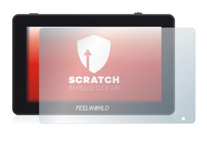 Immagine del dispositivo Feelworld F6 Plus con un'ampia varietà di protezioni per lo schermo.