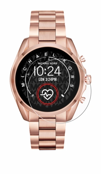 Immagine del dispositivo Michael Kors Access Bradshaw 2 con un'ampia varietà di protezioni per lo schermo.