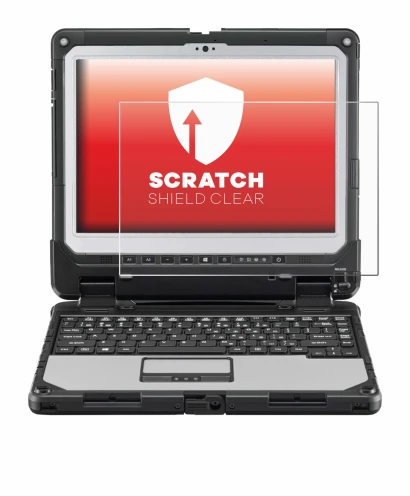 Immagine del dispositivo Panasonic Toughbook CF-33 con un'ampia varietà di protezioni per lo schermo.