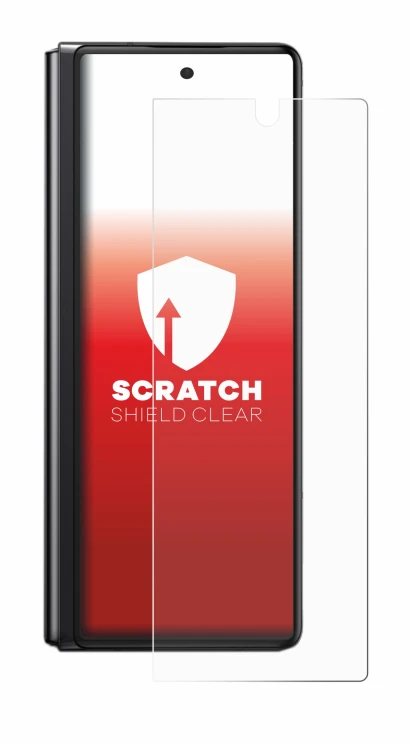 Immagine del dispositivo Samsung Galaxy Z Fold 2 5G con un'ampia varietà di protezioni per lo schermo.