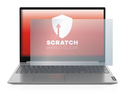 Immagine del dispositivo Lenovo ThinkBook 14" con un'ampia varietà di protezioni per lo schermo.