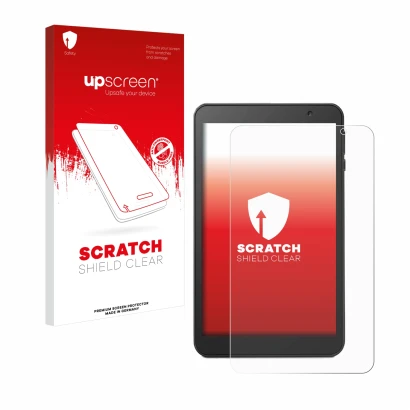 Parte frontale di una confezione del prodotto con il logo del marchio upscreen. Accanto è raffigurato il dispositivo Vankyo Ma