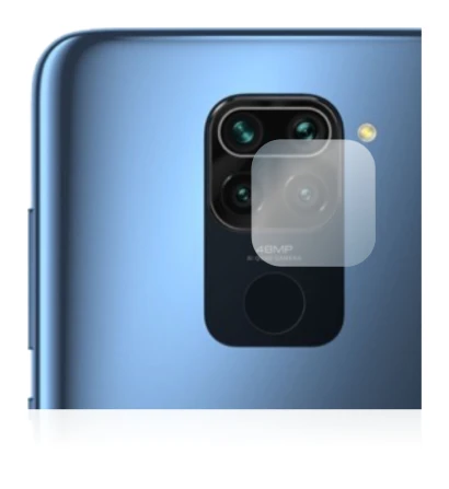 Immagine del dispositivo Xiaomi Redmi Note 9 (SOLO Fotocamera) con un'ampia varietà di protezioni per lo schermo.