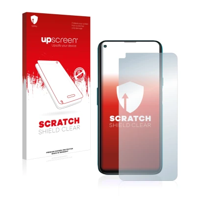 Parte frontale di una confezione del prodotto con il logo del marchio upscreen. Accanto è raffigurato il dispositivo Cubot X30