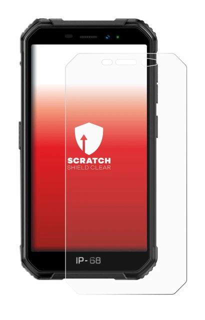 Immagine del dispositivo Ulefone Armor X6 con un'ampia varietà di protezioni per lo schermo.