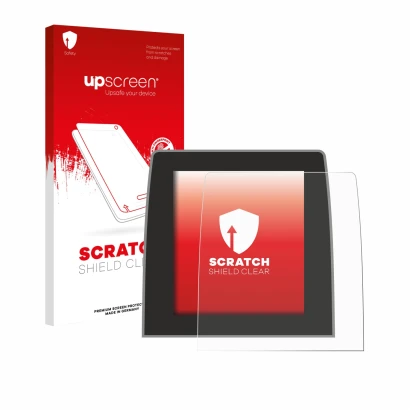 Parte frontale di una confezione del prodotto con il logo del marchio upscreen. Accanto è raffigurato il dispositivo Renault C