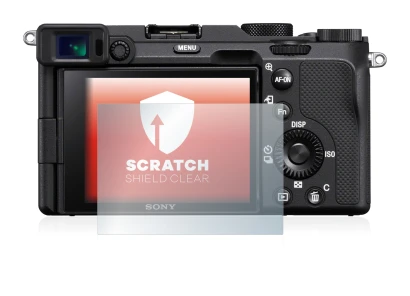 Immagine del dispositivo Sony A7C con un'ampia varietà di protezioni per lo schermo.