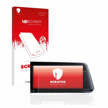 Parte frontale di una confezione del prodotto con il logo del marchio upscreen. Accanto è raffigurato il dispositivo Volkswage