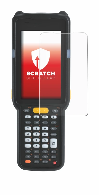 Immagine del dispositivo Zebra MC330L con un'ampia varietà di protezioni per lo schermo.