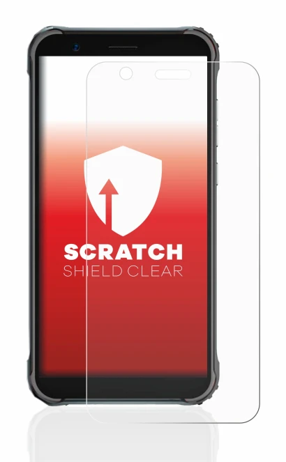 Immagine del dispositivo Blackview BV4900 Pro con un'ampia varietà di protezioni per lo schermo.