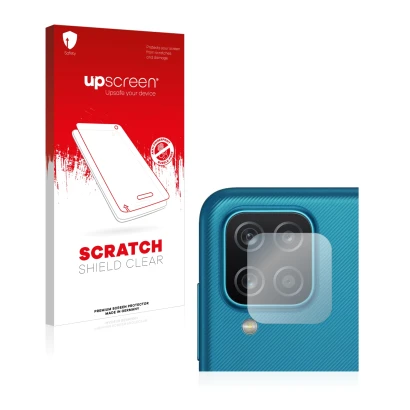 Parte frontale di una confezione del prodotto con il logo del marchio upscreen. Accanto è raffigurato il dispositivo Samsung G