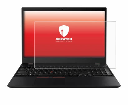 Immagine del dispositivo Lenovo ThinkPad T15 con un'ampia varietà di protezioni per lo schermo.